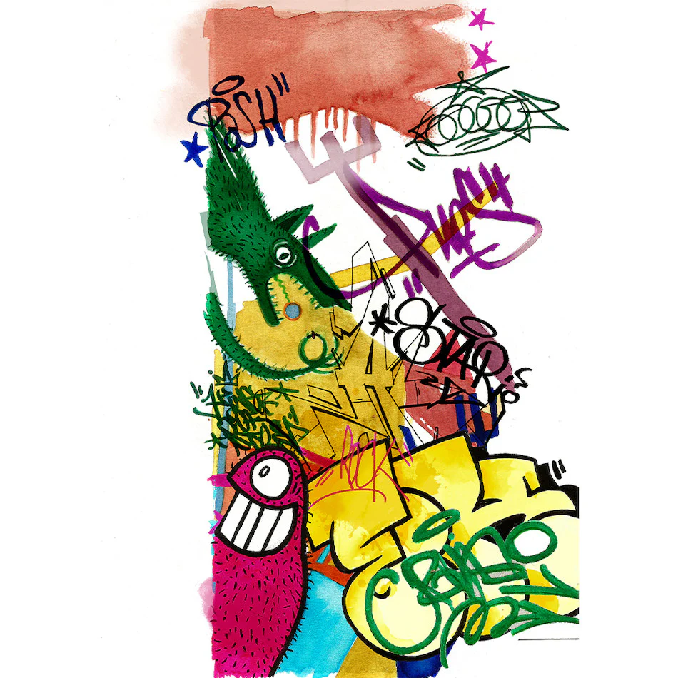 Faber-Castell Goldfaber Aqua Dual Marker Wallet of 6 Graffiti - Image 2