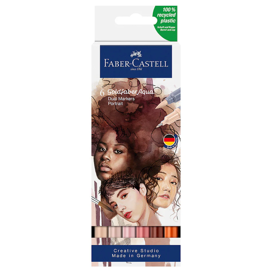 Faber-Castell Goldfaber Aqua Dual Marker Wallet of 6 Portrait