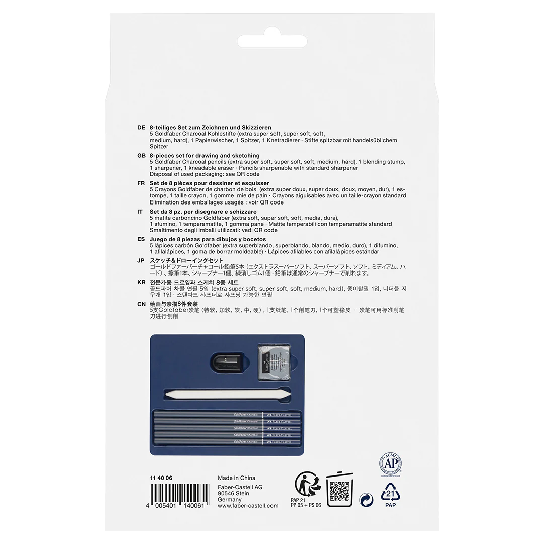 Faber-Castell Goldfaber Charcoal Set of 9 - Image 4