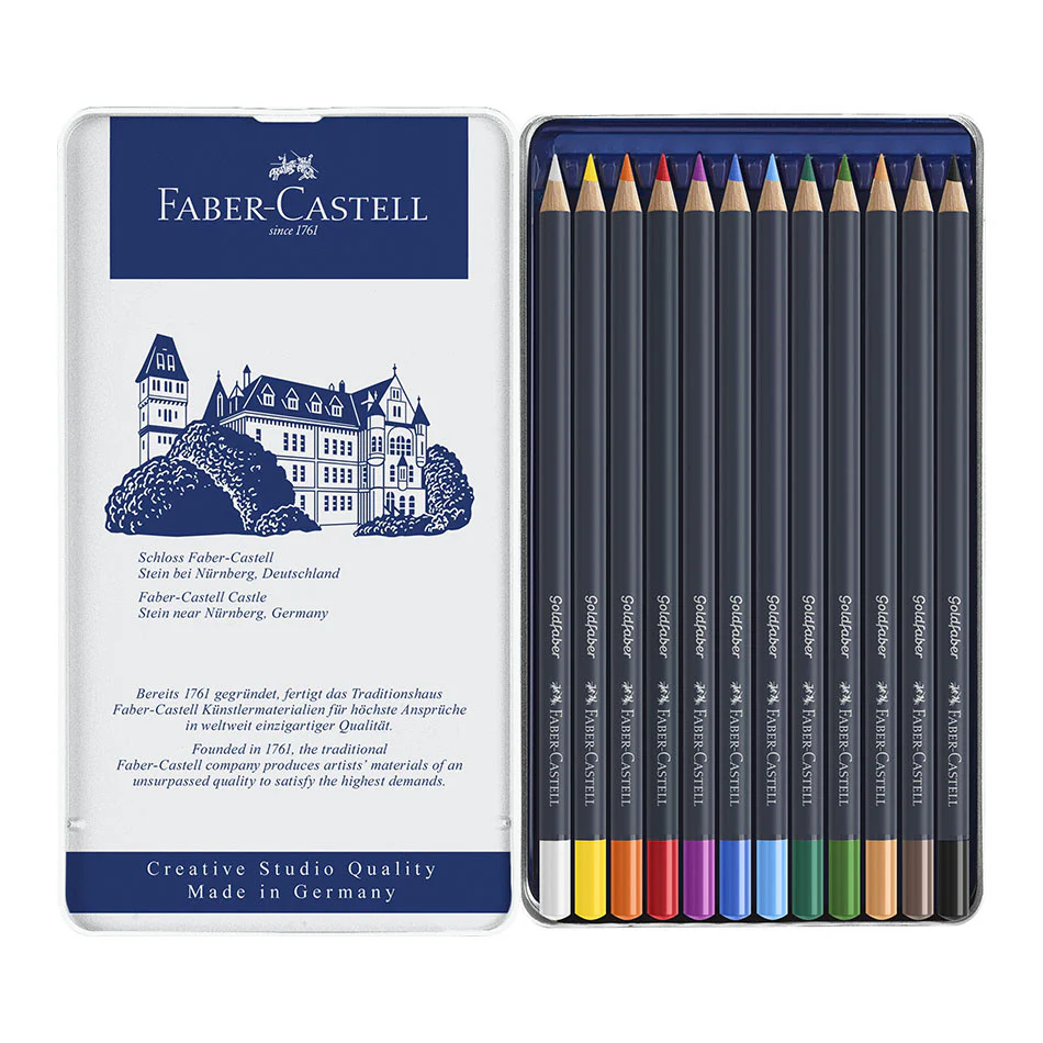 Faber-Castell Goldfaber Colour Pencils Tin of 12 - Image 3