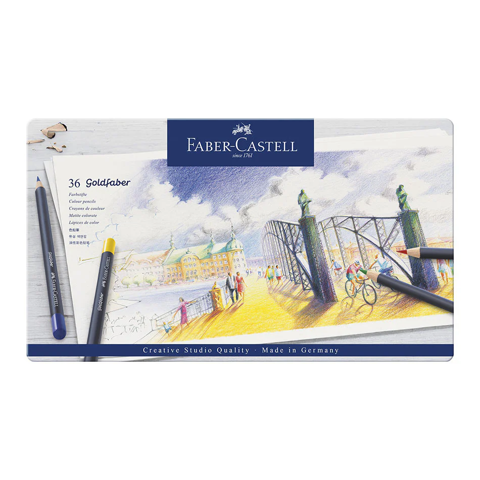 Faber-Castell Goldfaber Colour Pencils Tin of 36
