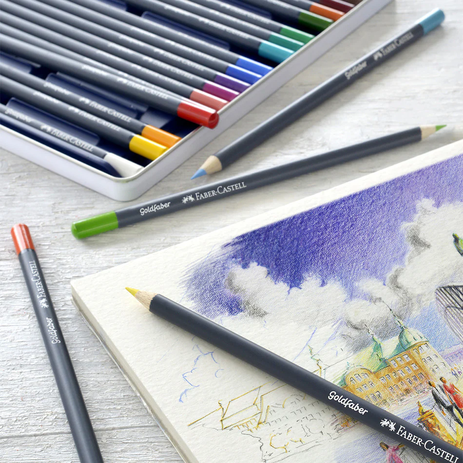 Faber-Castell Goldfaber Colour Pencils Tin of 36 - Image 3