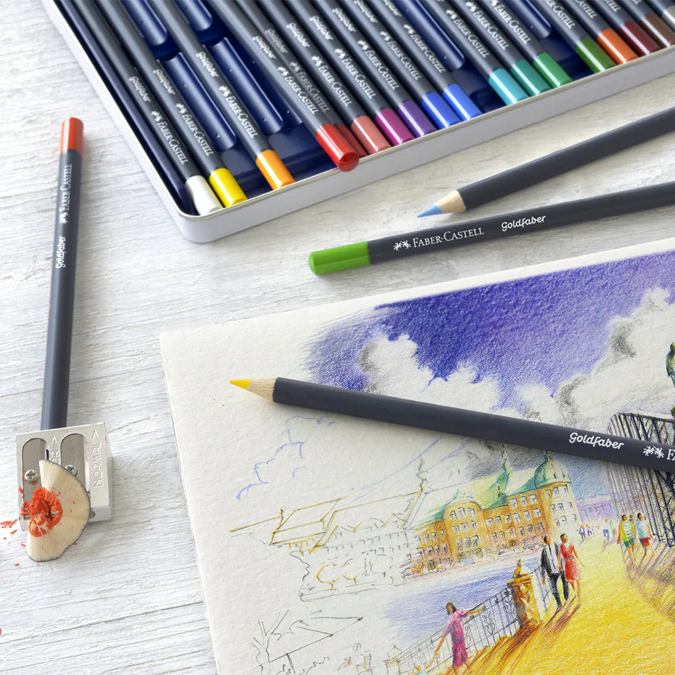 Faber-Castell Goldfaber Colour Pencils Tin of 36 - Image 5
