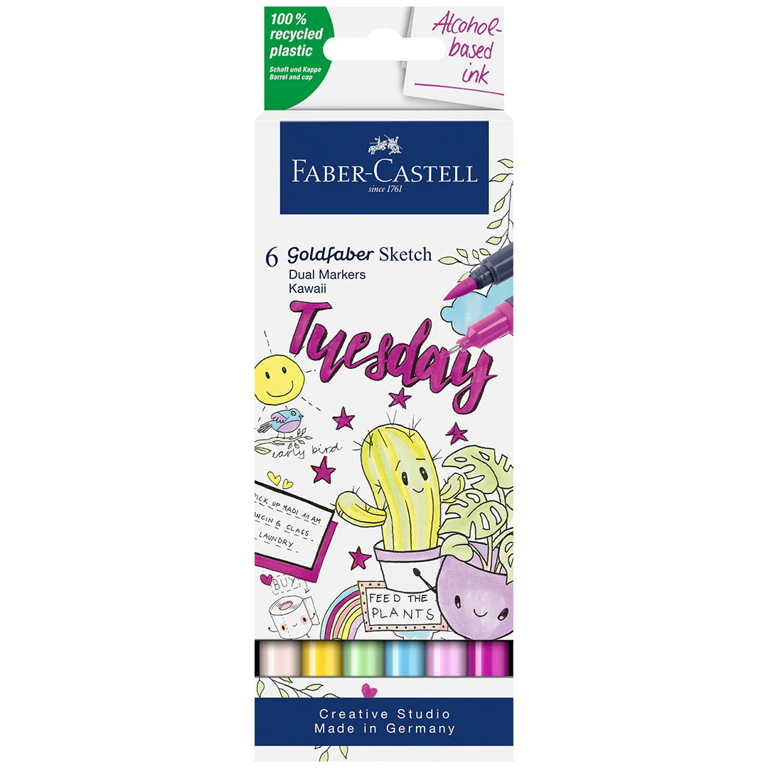 Faber-Castell Goldfaber Sketch Marker Set of 6 Kawaii Set 1