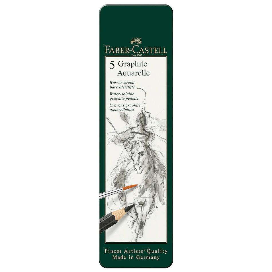 Faber-Castell Graphite Aquarelle Pencil Tin of 5