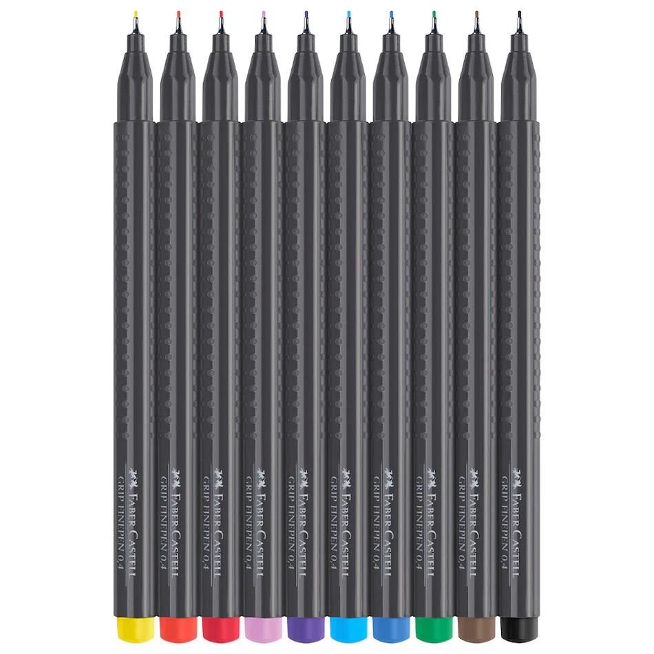 Faber-Castell Grip Finepen 0.4 Set of 10 - Image 2