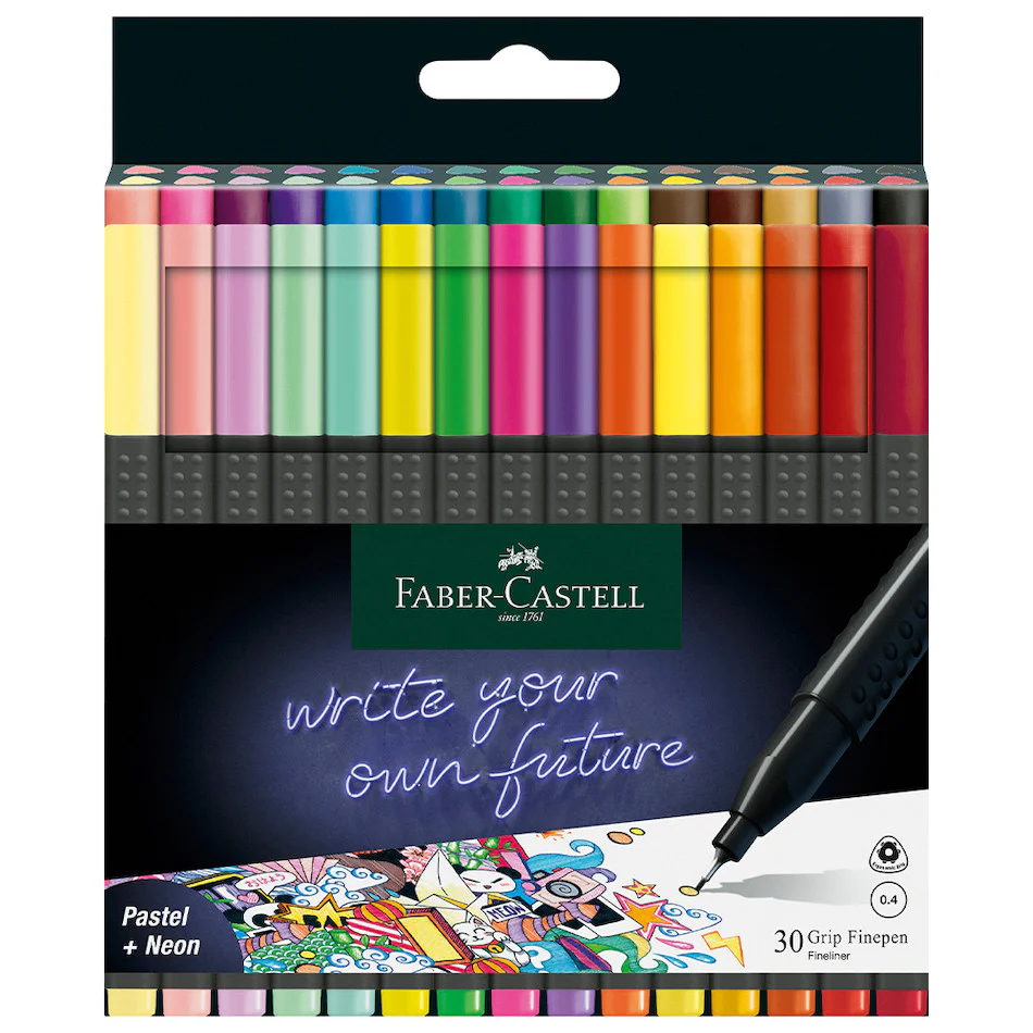 Faber-Castell Grip Finepen 0.4 Set of 30