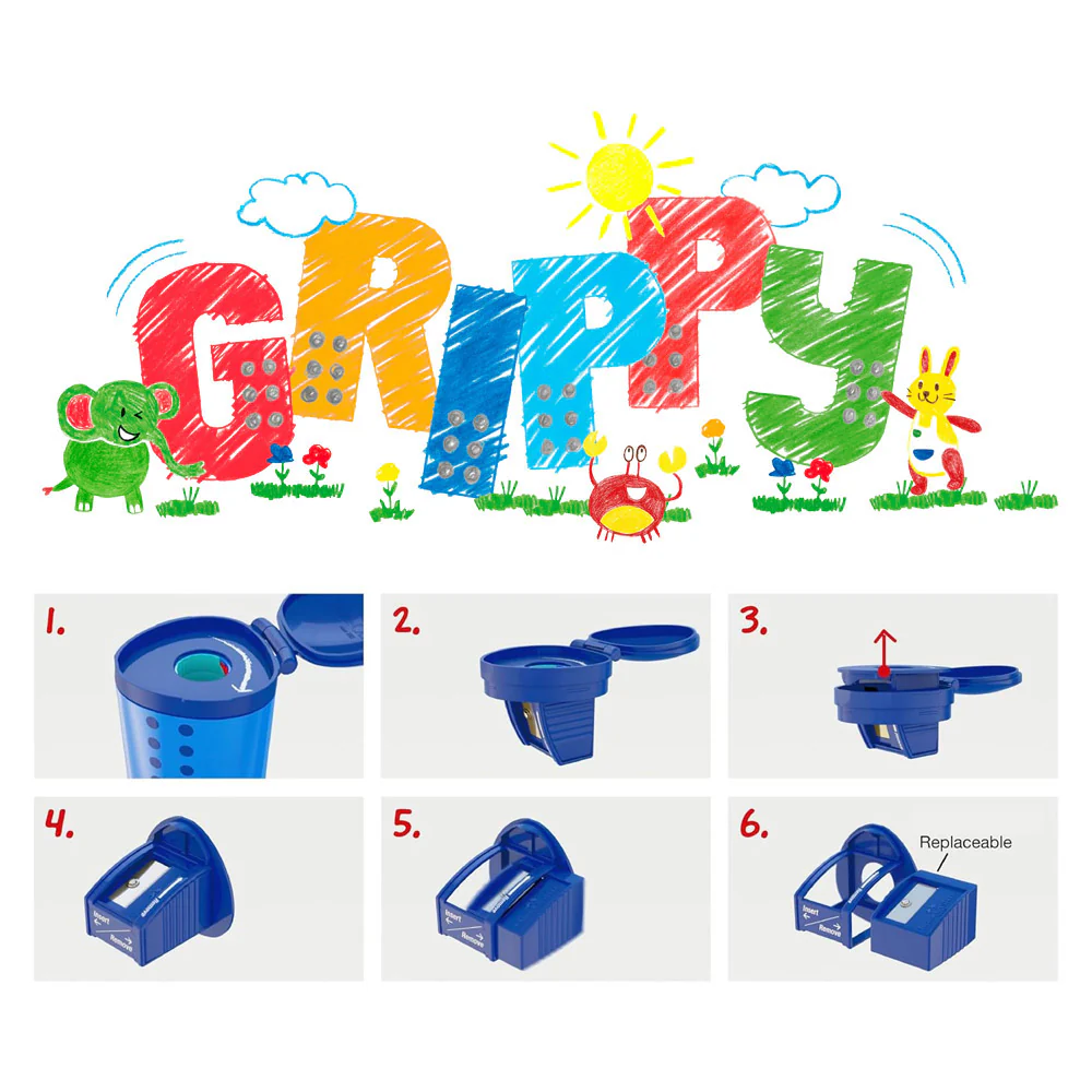 Faber-Castell Grippy Sharpener Box Blue - Image 2