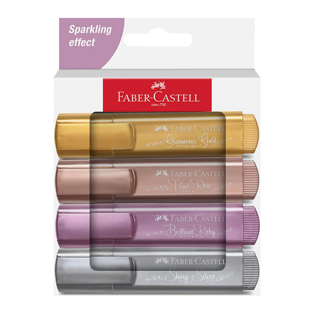 Faber-Castell Highlighter Textliner 46 Metallic Wallet Of 4