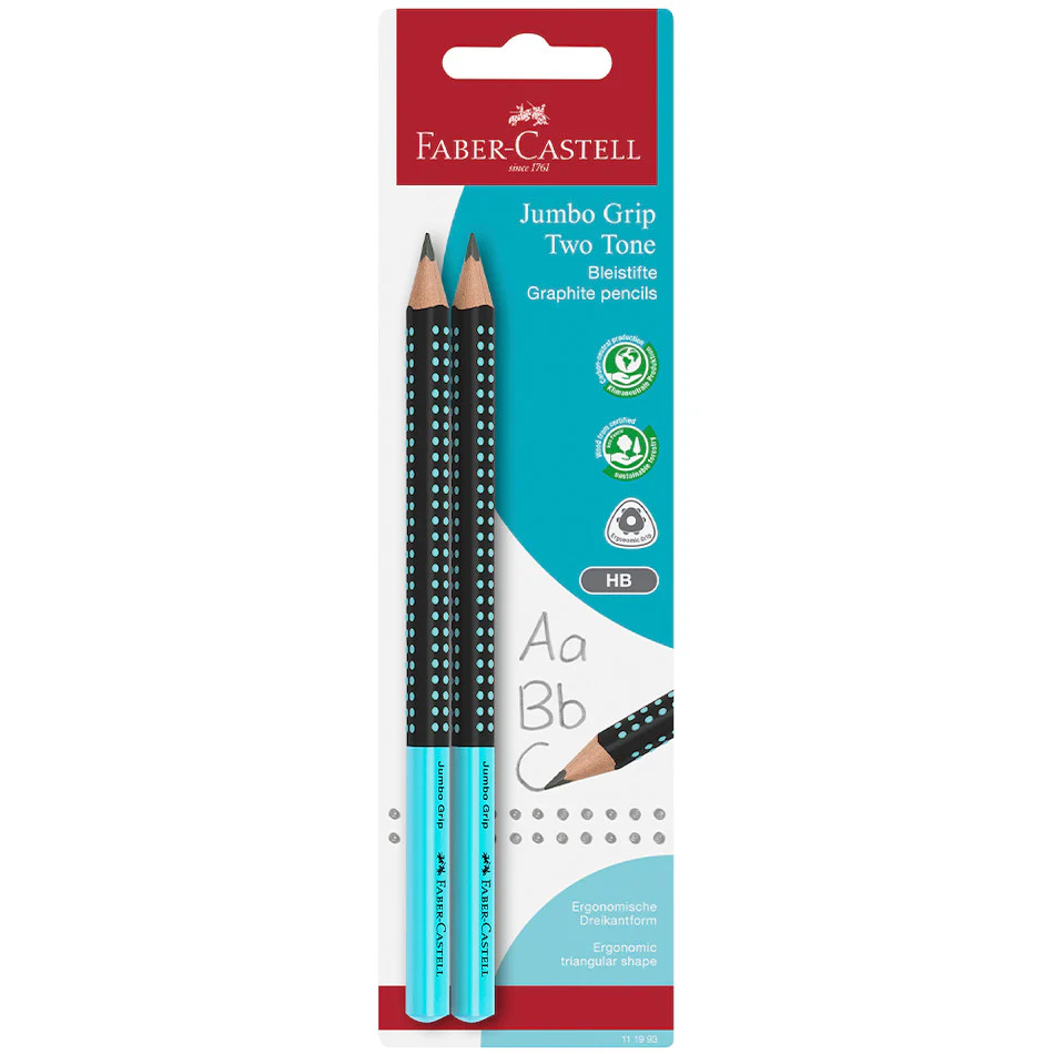 Faber-Castell Jumbo Grip Two Tone Graphite Pencil Set of 2 - Image 2