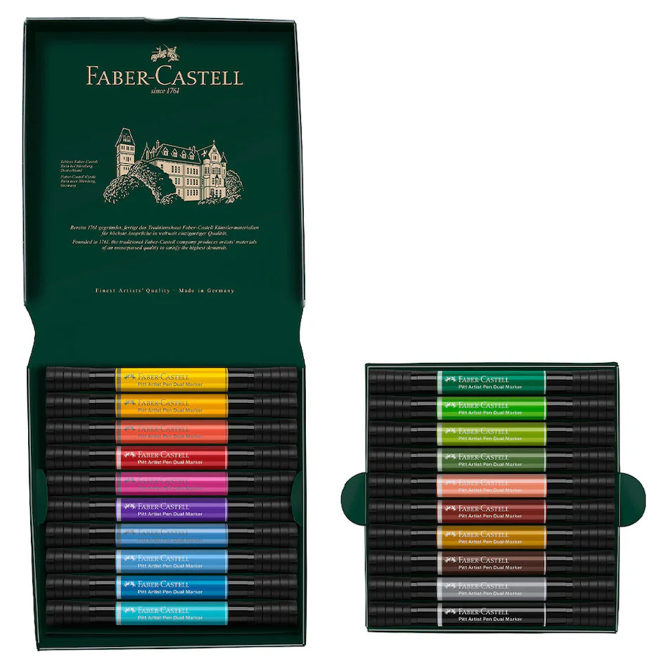 Faber-Castell Pitt Artist Pen Dual Marker Wallet of 20 - Image 2