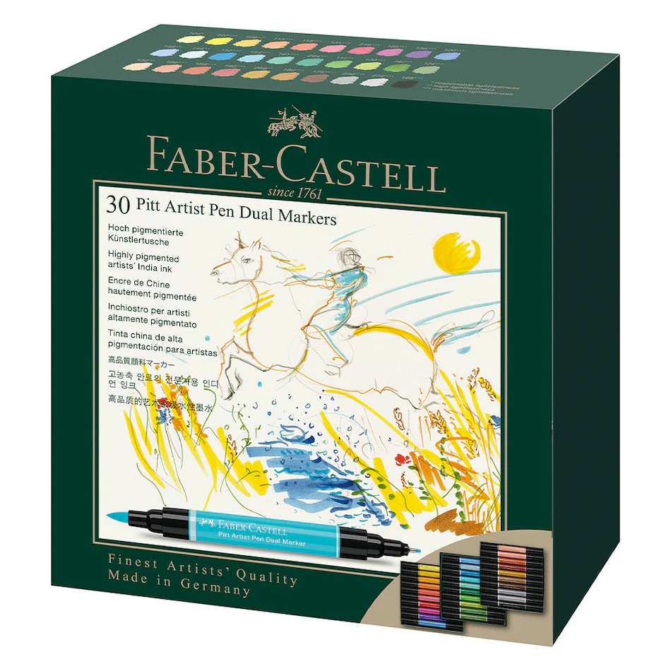Faber-Castell Pitt Artist Pen Dual Marker Wallet of 30