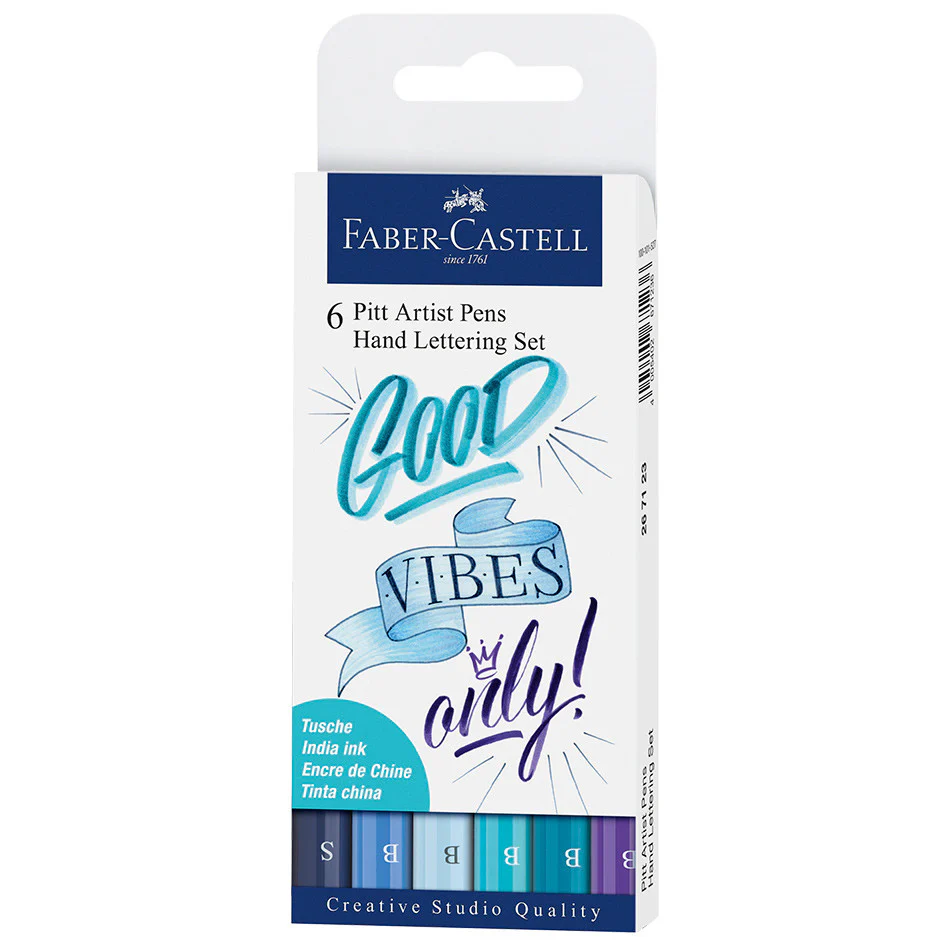 Faber-Castell Pitt Artist Pen Hand Lettering Set of 6