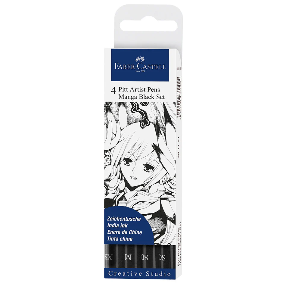 Faber-Castell Pitt Artist Pen Manga Set of 4 - Image 2