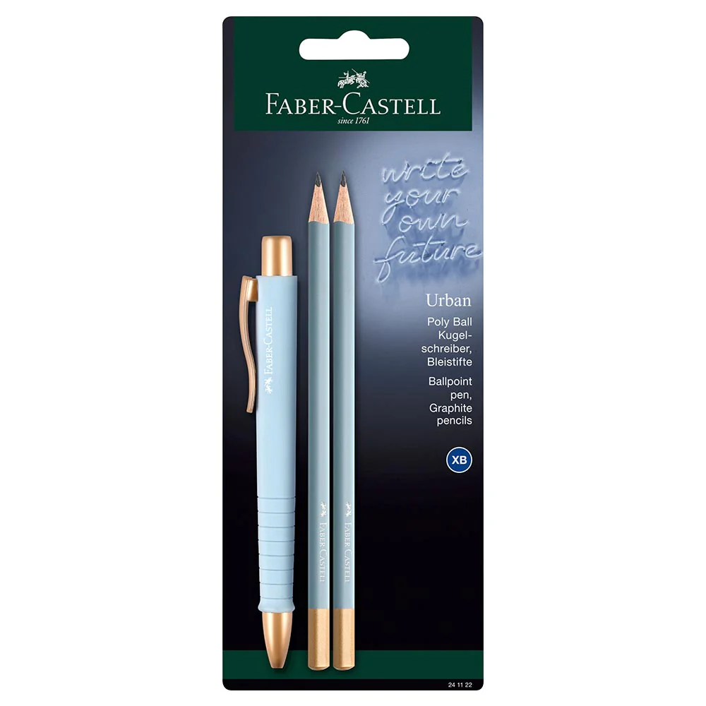 Faber-Castell Poly Ball Ballpoint Pen & Urban Graphite Pencil Set - Image 2