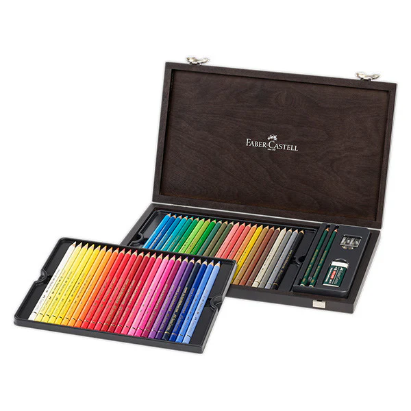 Faber-Castell Polychromos Pencils Wooden Case of 48