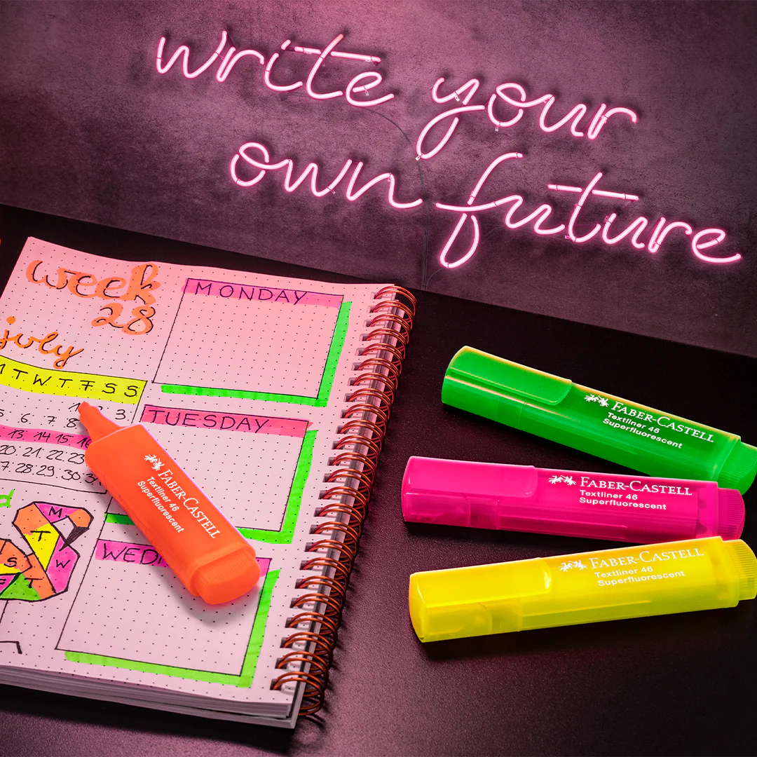 Faber-Castell Textliner 46 Neon Wallet of 4 GenZ - Image 2