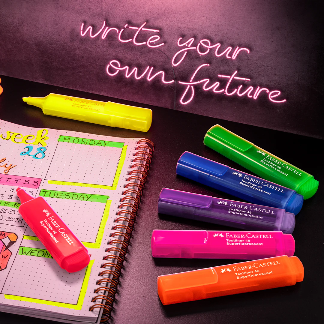 Faber-Castell Textliner 46 Neon Wallet of 8 GenZ - Image 2