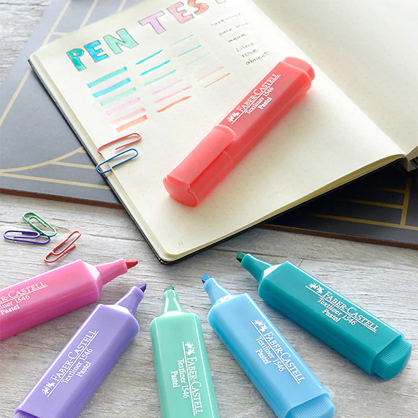 Faber-Castell Textliners 1546 Pastel Highlighter Wallet of 8 - Image 3