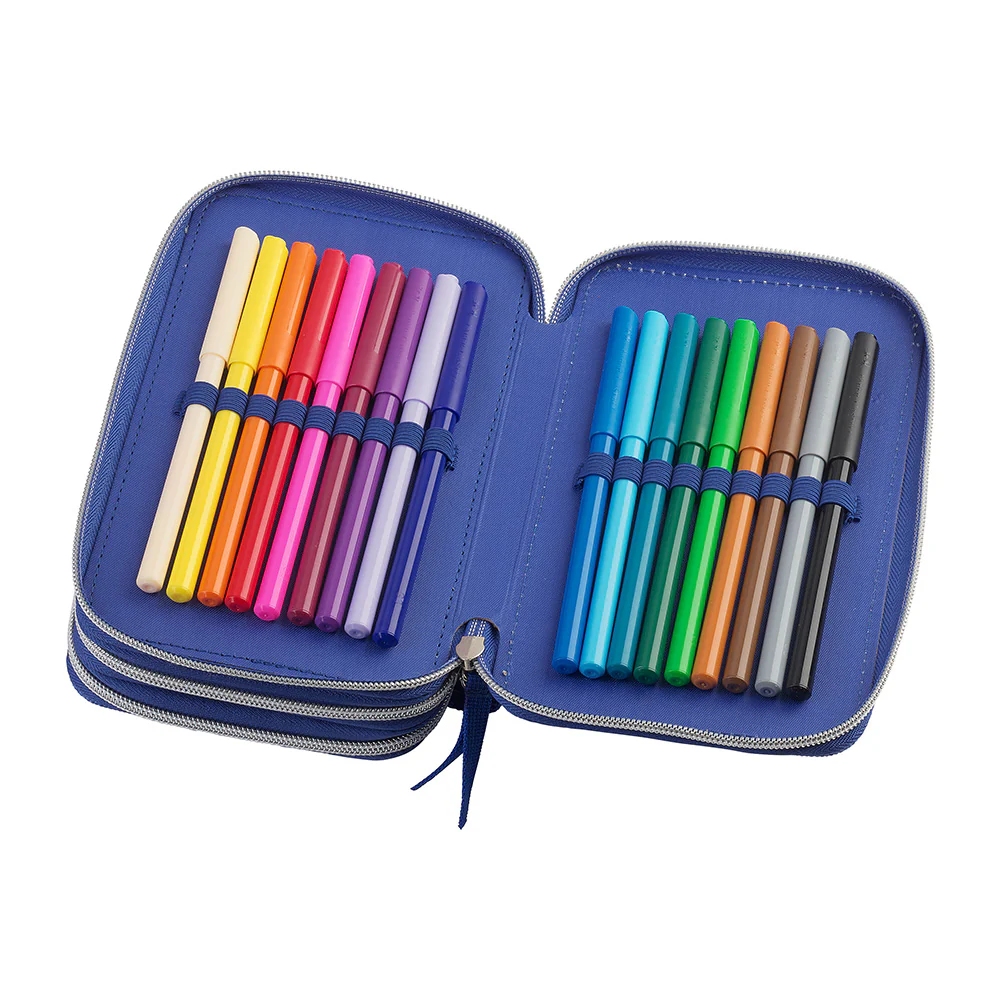 Faber-Castell Triple Decker Filled School Pencil Case Dinosaur - Image 4