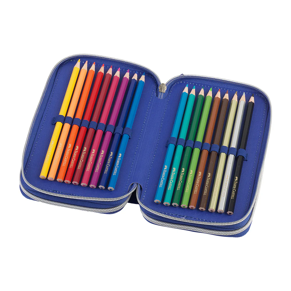 Faber-Castell Triple Decker Filled School Pencil Case Dinosaur - Image 5