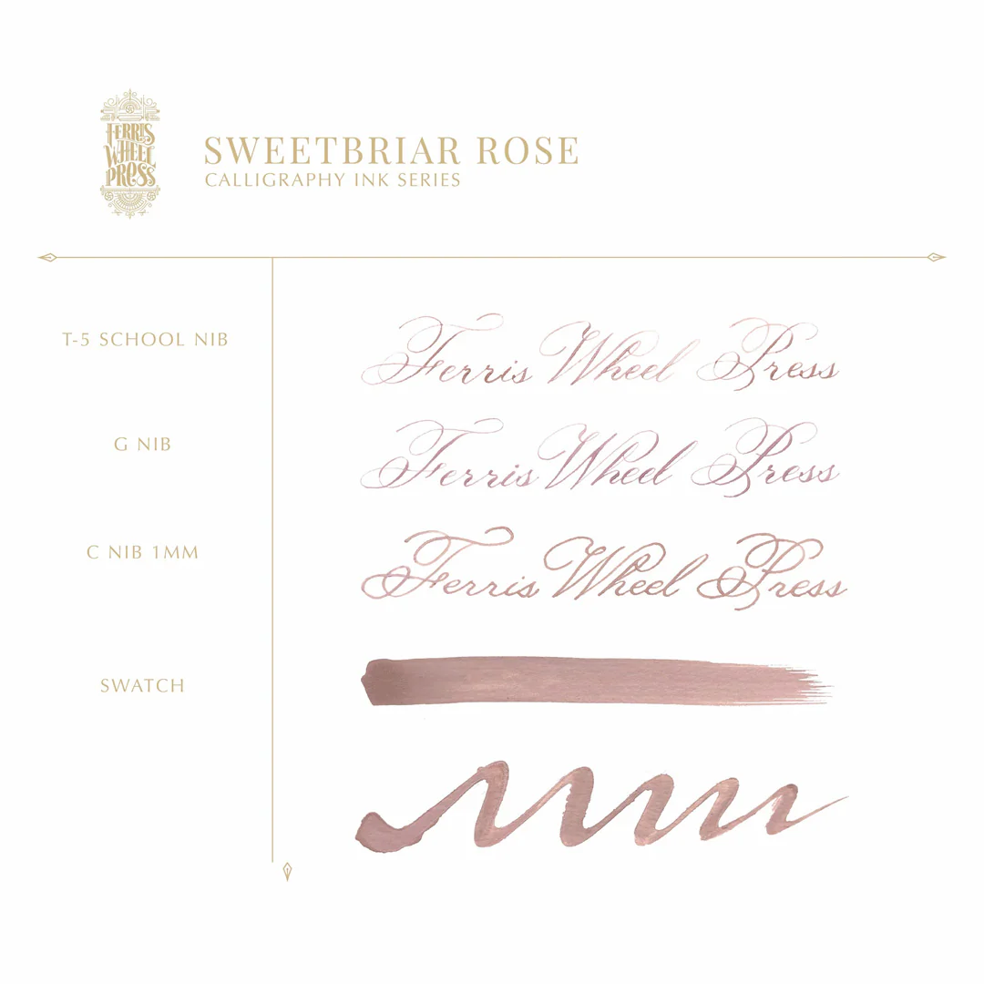Ferris Wheel Press Calligraphy Ink 28ml Sweetbriar Rose - Image 2