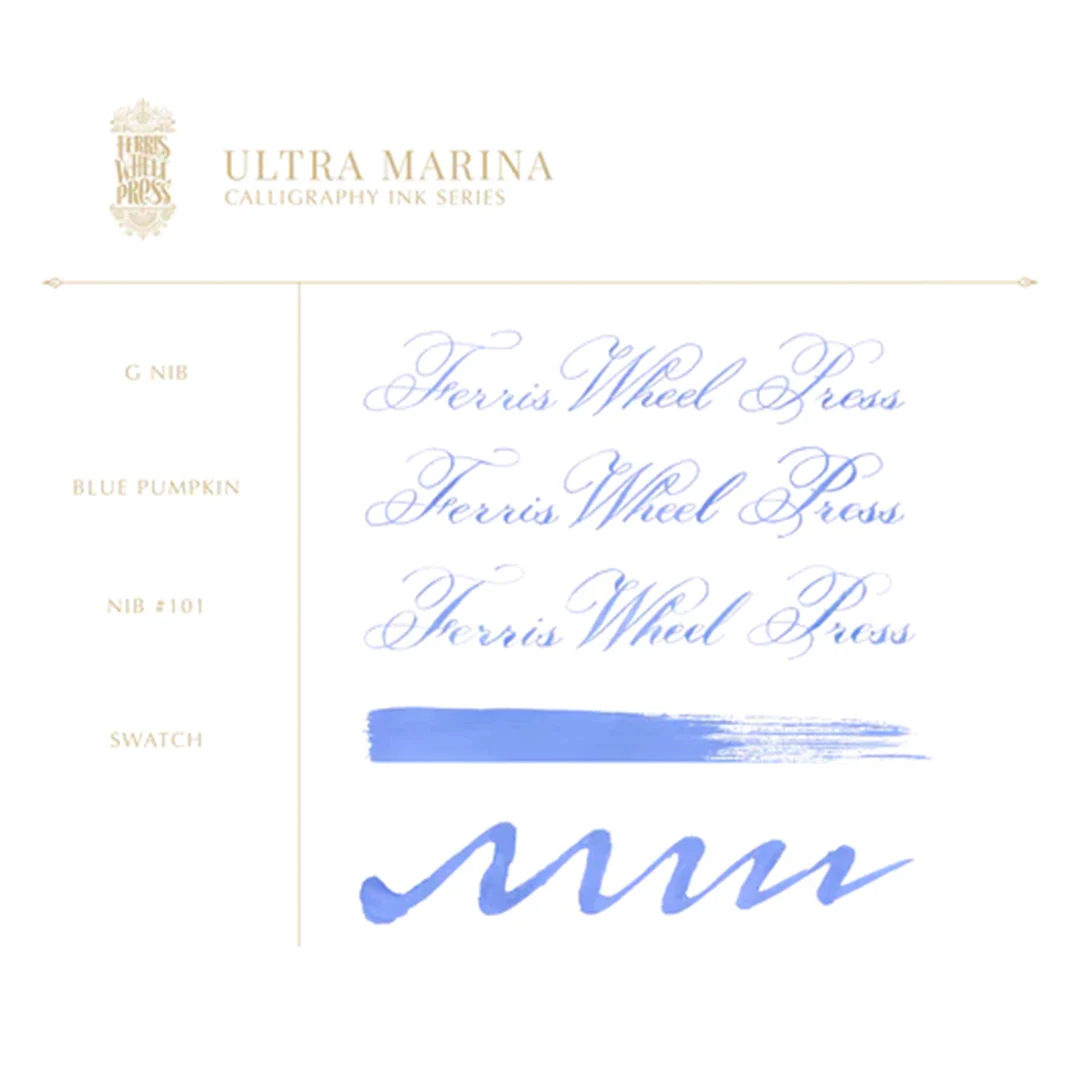 Ferris Wheel Press Calligraphy Ink 28ml Ultra Marina - Image 5