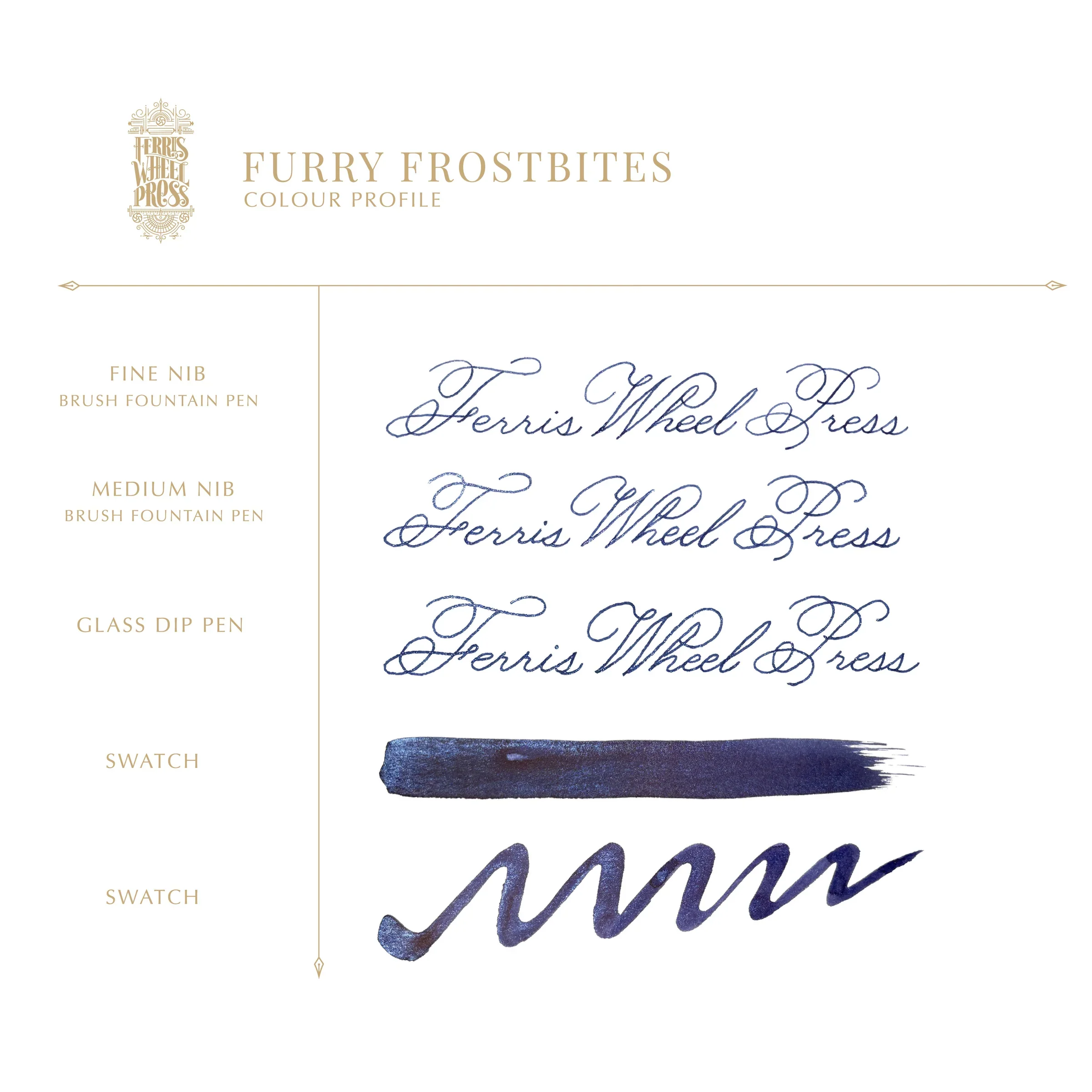 Ferris Wheel Press Ferritales Fountain Pen Ink 20ml Furry Frostbites - Image 3