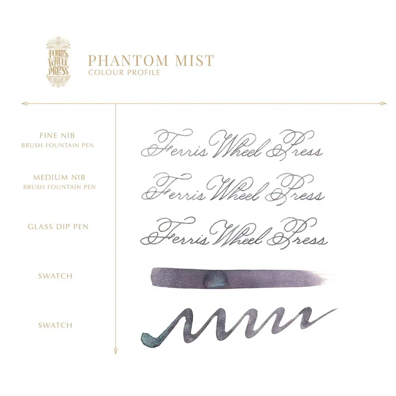 Ferris Wheel Press Ferritales Fountain Pen Ink 20ml Phantom Mist - Image 4