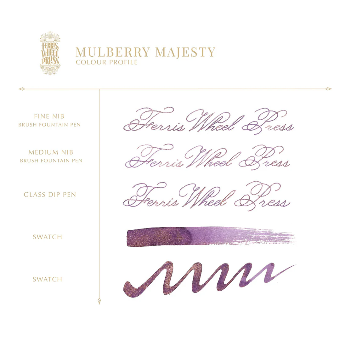 Ferris Wheel Press Fountain Pen Ink 10ml Mulberry Majesty - Image 2