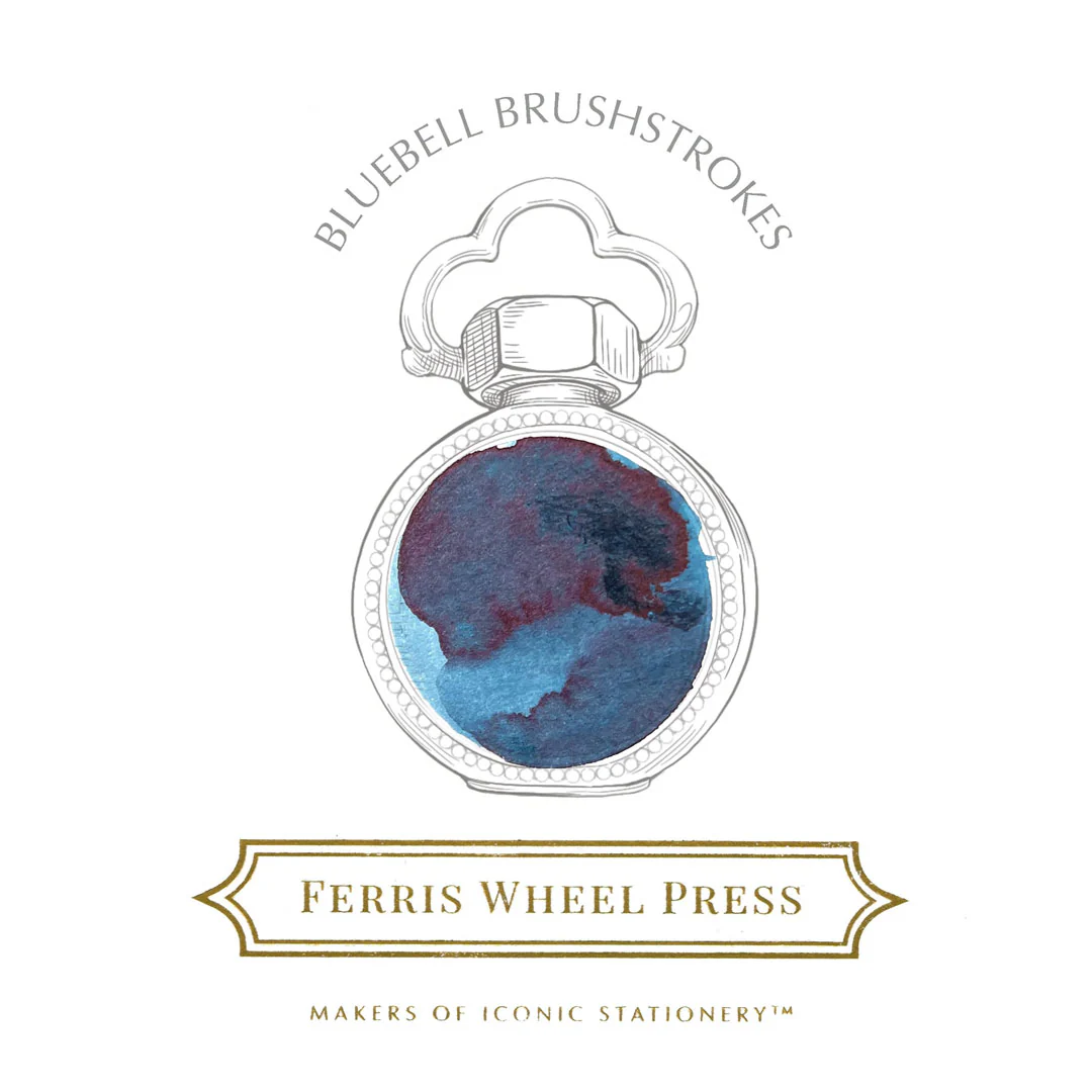 Ferris Wheel Press Fountain Pen Ink 38ml Bluebell Brushstrokes - Image 2