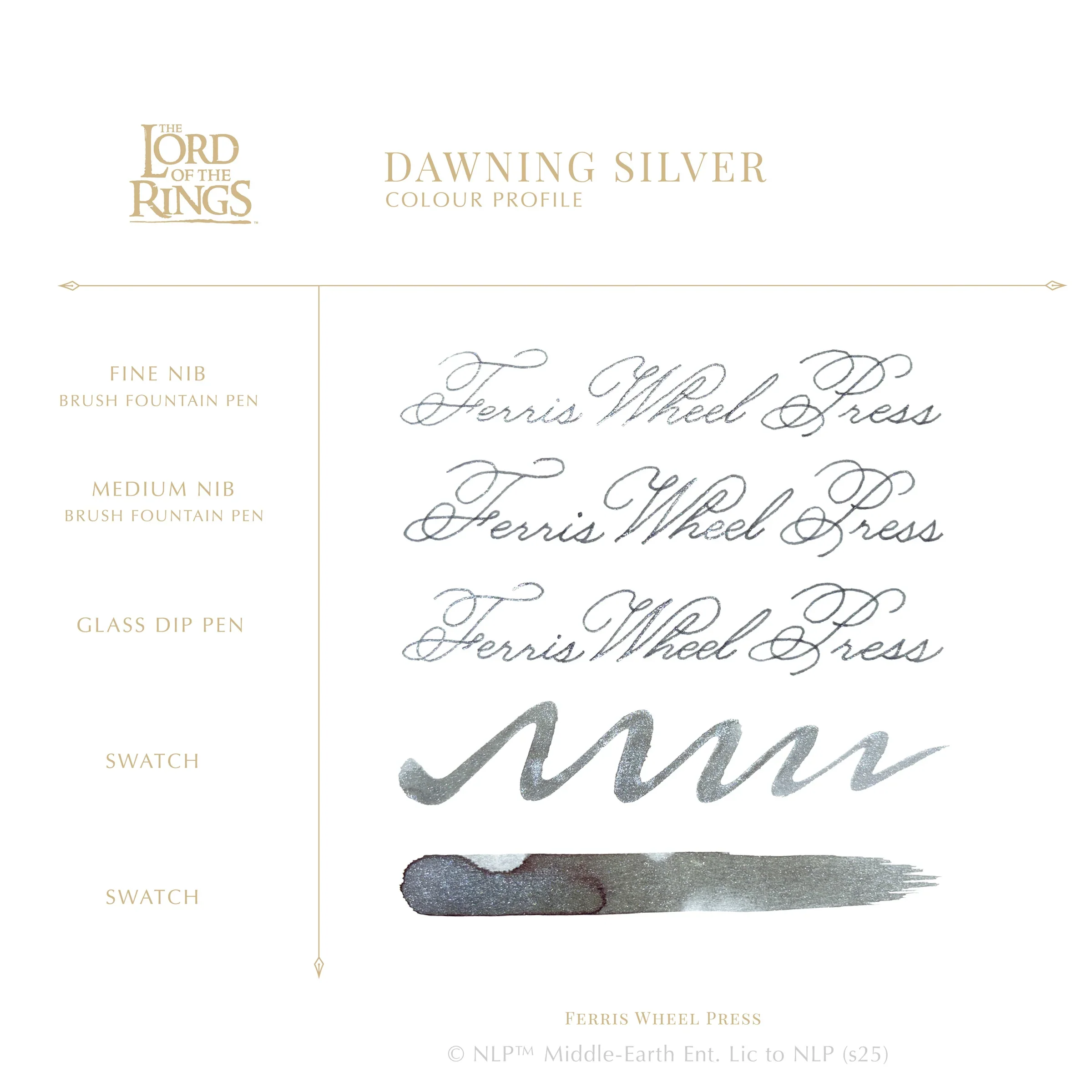 Ferris Wheel Press Lord of the Rings Bijou Fountain Pen and 28ml Ink Set Gandalf - Image 6