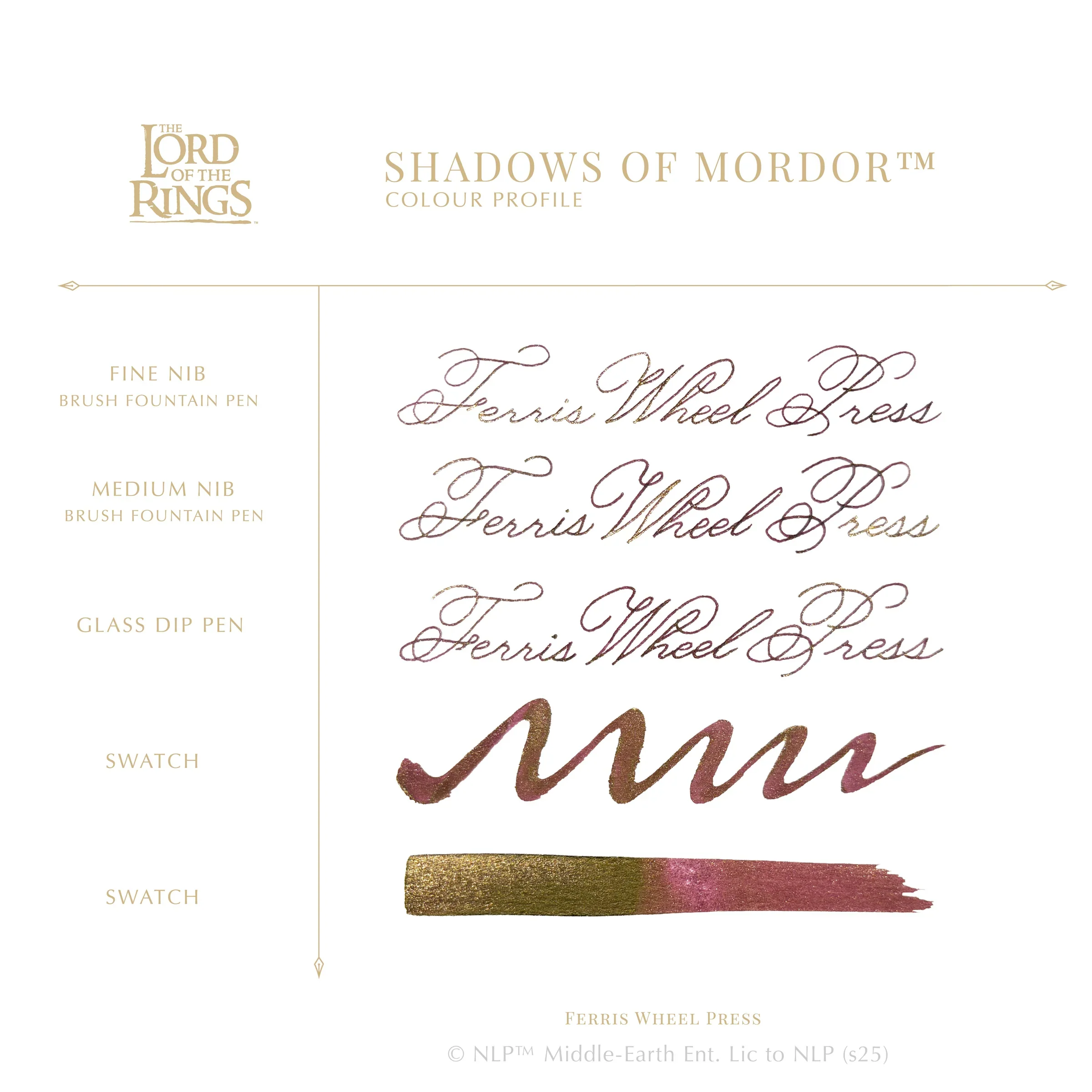 Ferris Wheel Press Lord of the Rings Bijou Fountain Pen and 28ml Ink Set Sauron - Image 6