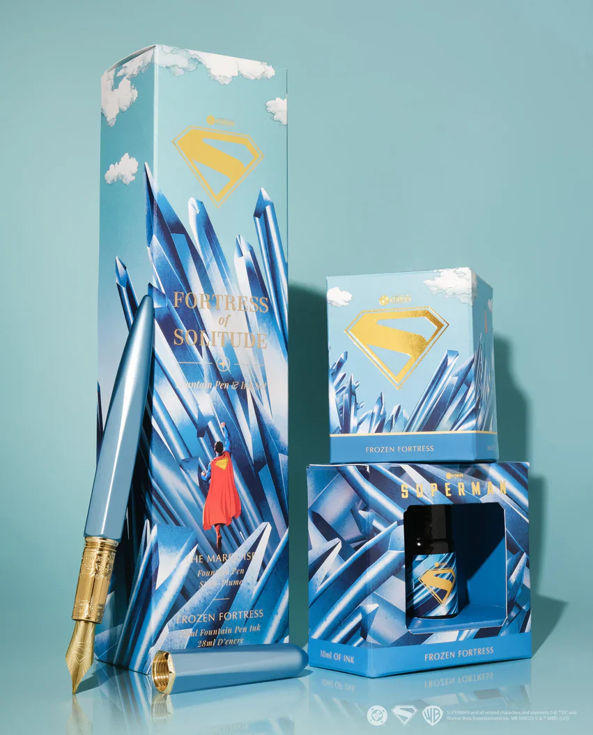 Ferris Wheel Press Superman Marquise Fountain Pen and 29ml Ink Set Fortress of Solitude - Image 12