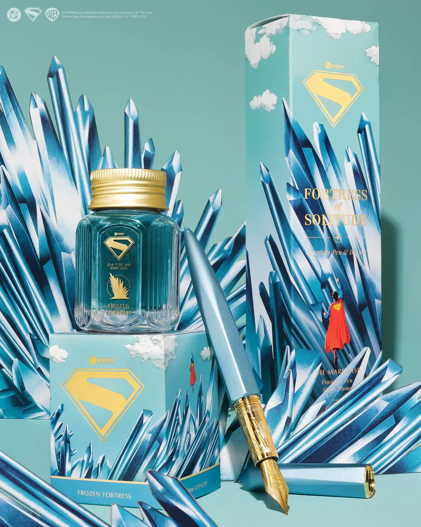 Ferris Wheel Press Superman Marquise Fountain Pen and 29ml Ink Set Fortress of Solitude - Image 14