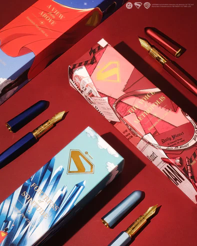 Ferris Wheel Press Superman Marquise Fountain Pen and 29ml Ink Set The Voice of Metropolis - Image 14