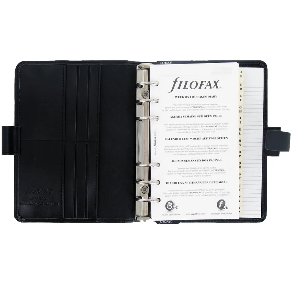 Filofax Metropol Personal Organiser Black - Image 2
