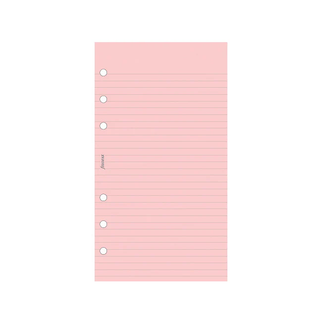 Filofax Notepaper Ruled Pink
