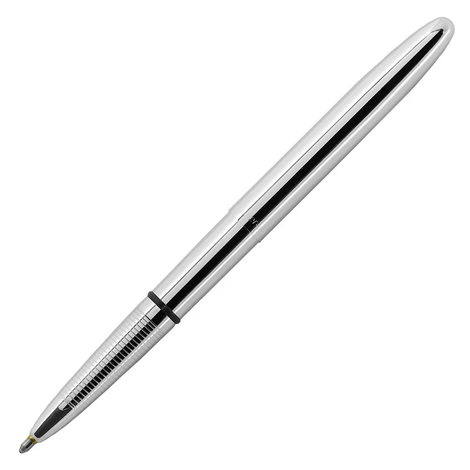 Fisher Space Pen Bullet Pressurised Ballpoint Pen Chrome with Black Leather Case - Image 2