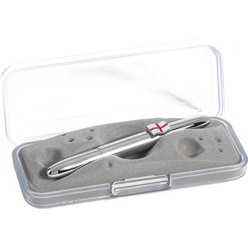 Fisher Space Pen Chrome Bullet Space Pen with St George’s Flag Emblem - Image 2