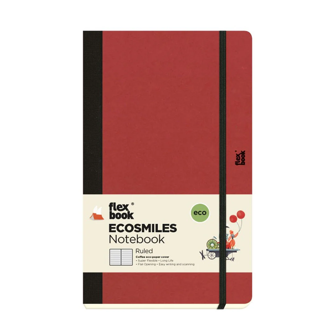 Flexbook Ecosmiles Ruled Notebook Medium Cherry