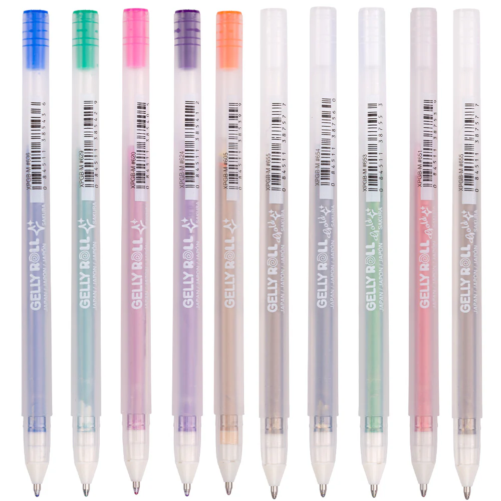 Gelly Roll Gold and Silver Shadow Pen Set of 10