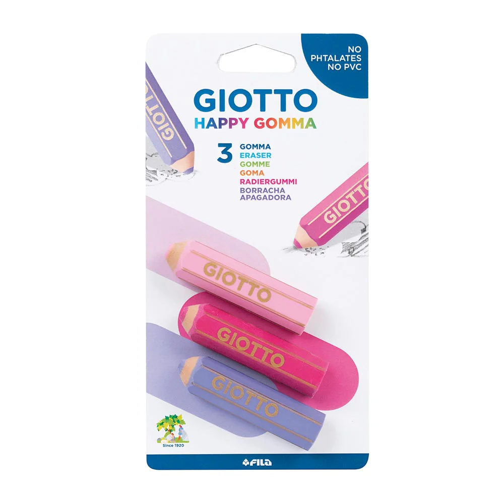 Giotto Happy Gomma Eraser Set of 3 - Image 2