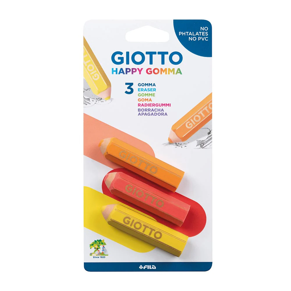 Giotto Happy Gomma Eraser Set of 3 - Image 3