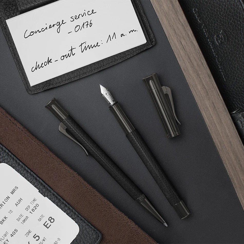 Graf von Faber-Castell Guilloche Fountain Pen Black Edition - Image 2