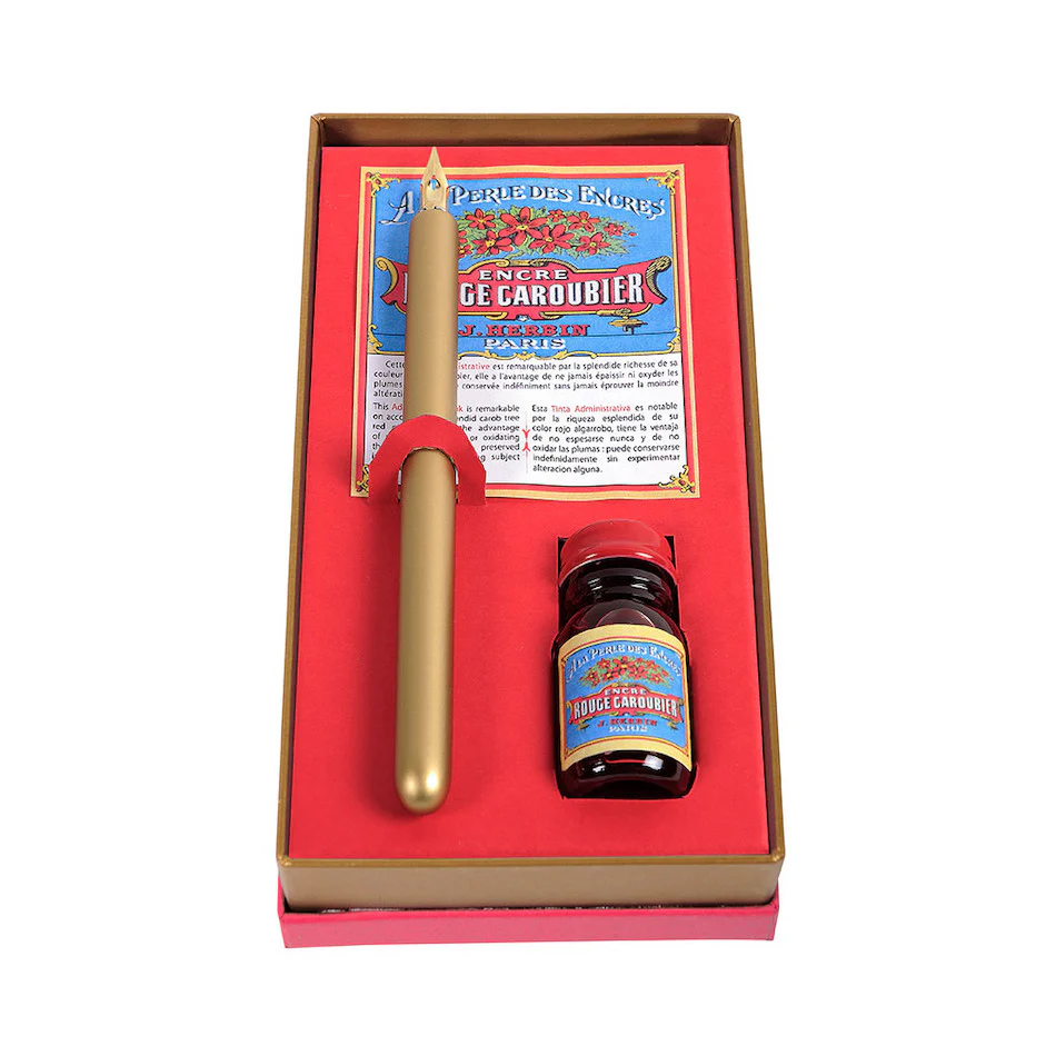 Herbin Rouge Caroubier Gift Box Set
