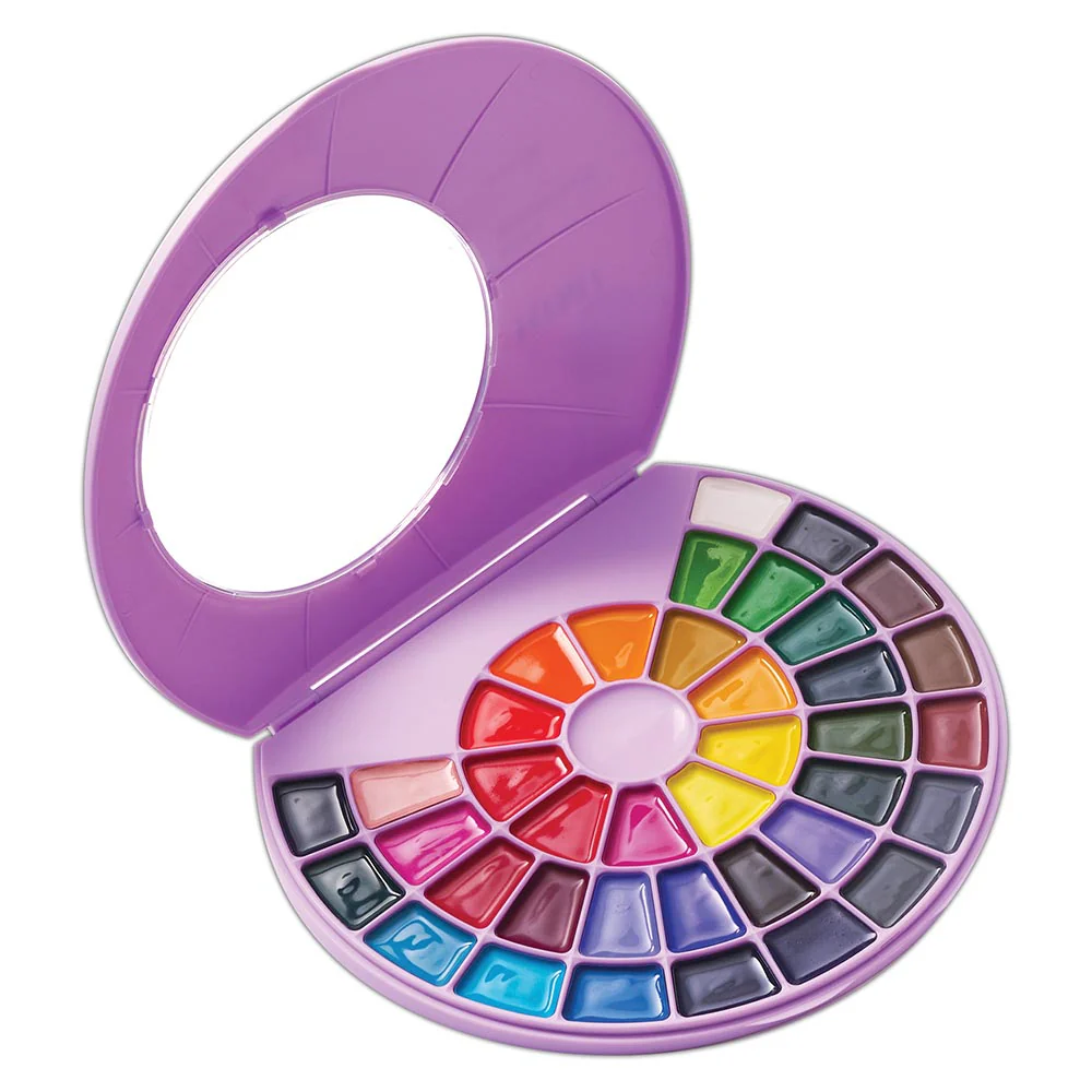 HIMI Semi-Moist Watercolour Set of 38 Pans + Brush Purple Case - Image 3