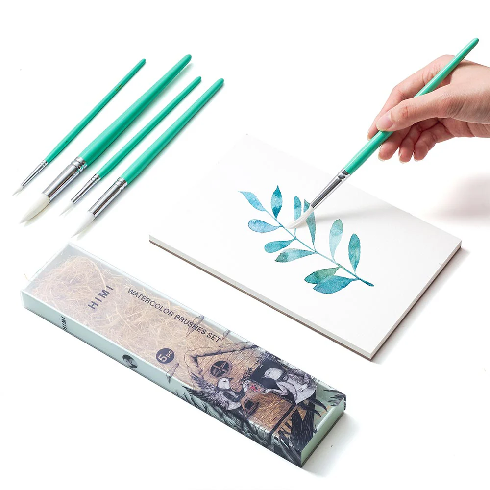HIMI Set of 5 Round Brushes Green - Image 3