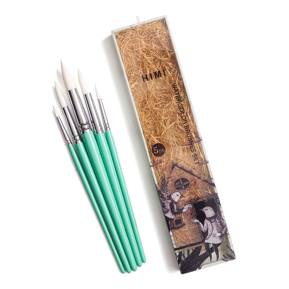 HIMI Set of 5 Round Brushes Green - Image 4