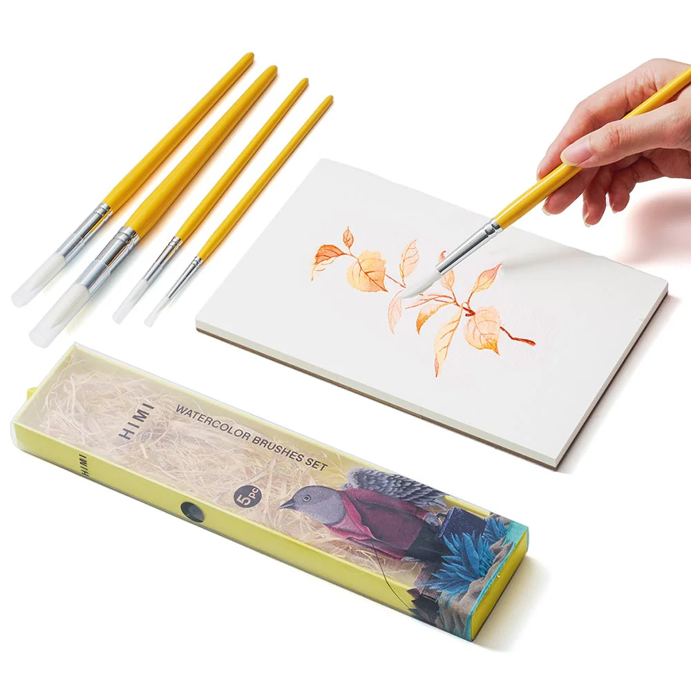 HIMI Set of 5 Round Brushes Yellow - Image 4